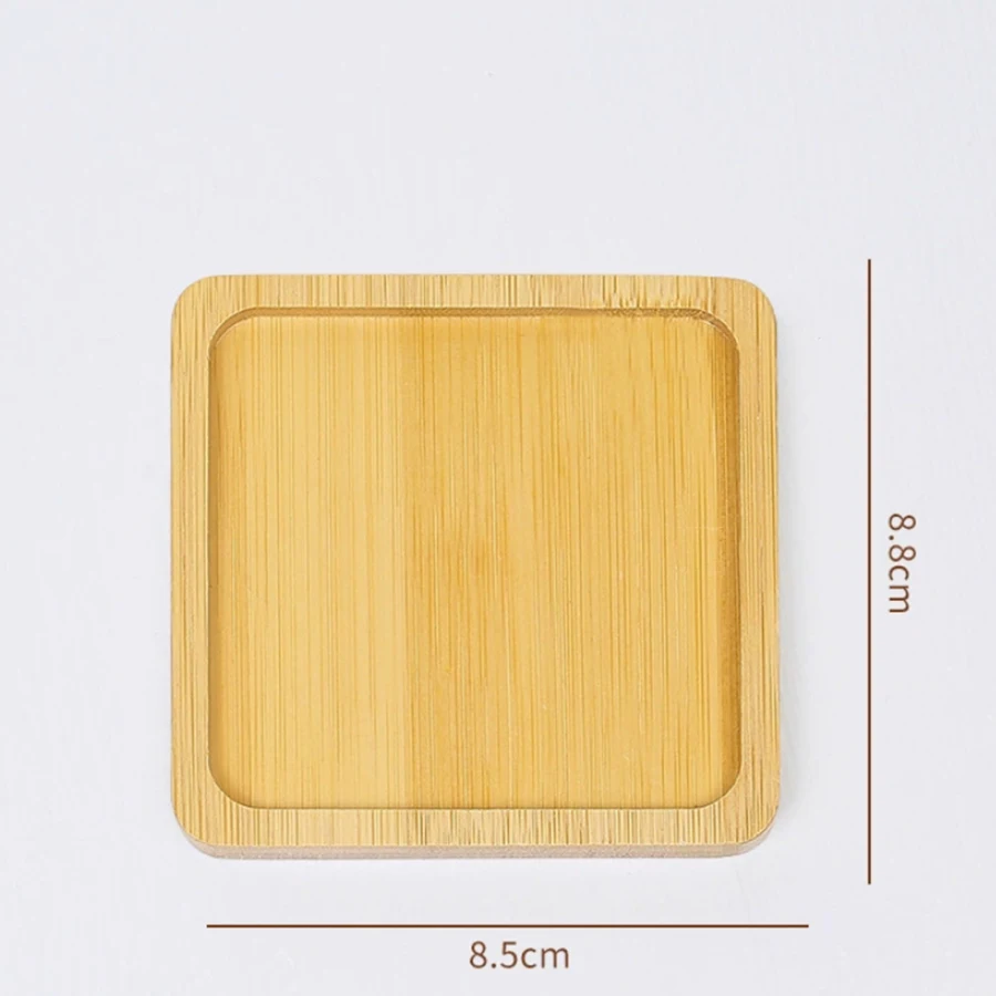 Home Kitchen Party Use Modern Set Cozy Wooden Table Pads with Sublimation Heart Shape Square Round Patterns Bamboo Coaster
