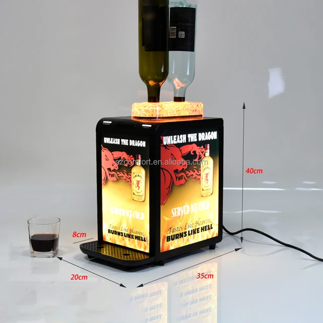 Mini Automatic 4 Bottle Wine Shot Chiller Stainless Steel Hotel Chilled Mobile Multi-Double Bar Drink Dispenser Tap Machine