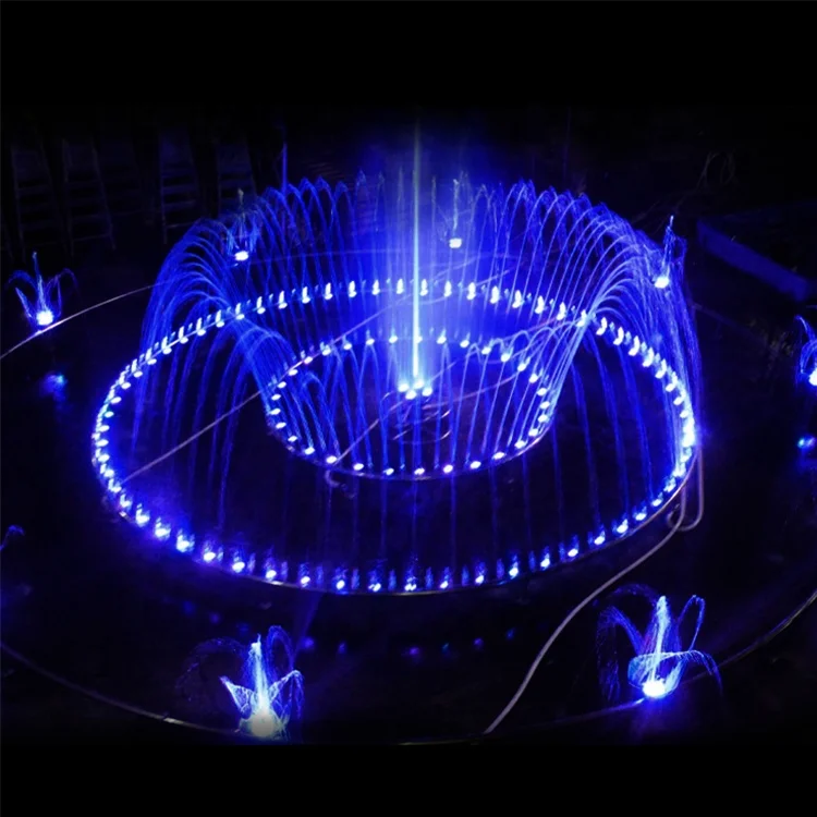 Finn Forest Eco-Friendly Commercial Water Feature SS304 Stainless Steel Music Fountain RGB LED Lighting System Modern Design