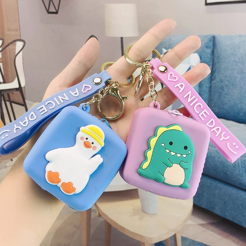 silicone coin purse keychain