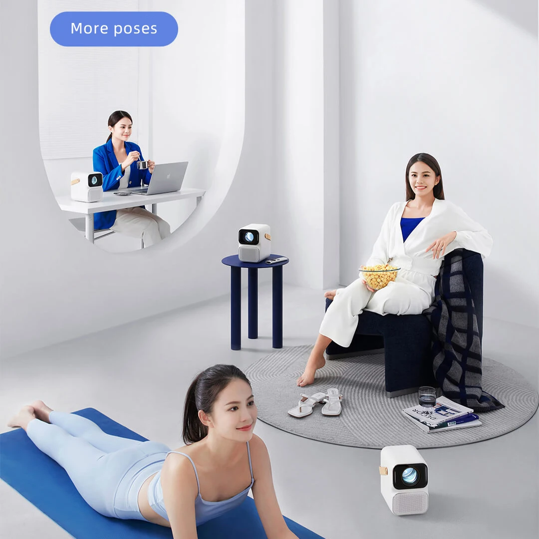 Портативный проектор Wanbo T6 MAX, 1080p, Android, 1080P, 5G, Wi-Fi, 550 Ansi-люмен, 2 Гб + 16 ГБ, умный Портативный светодиодный проектор T6Max