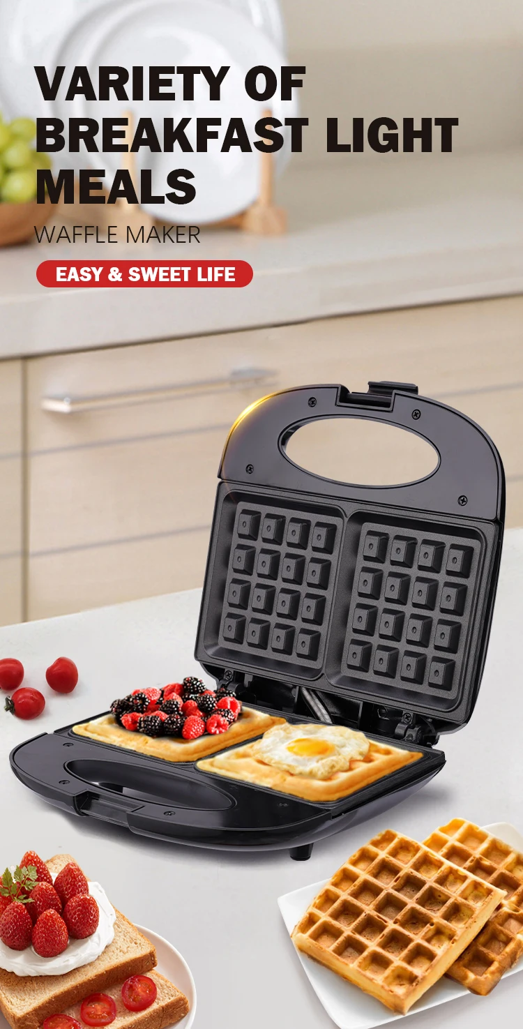 Jamaky Hot Sale Waffle Maker Breakfast Machine 220v Electric Non-stick 