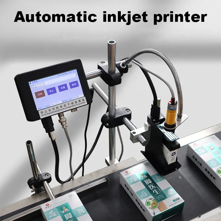 Data Qr Code Laser Marking Machine Time logo Label Picture Inkjet Batch Coding Machine Automatic Inkjet Printer