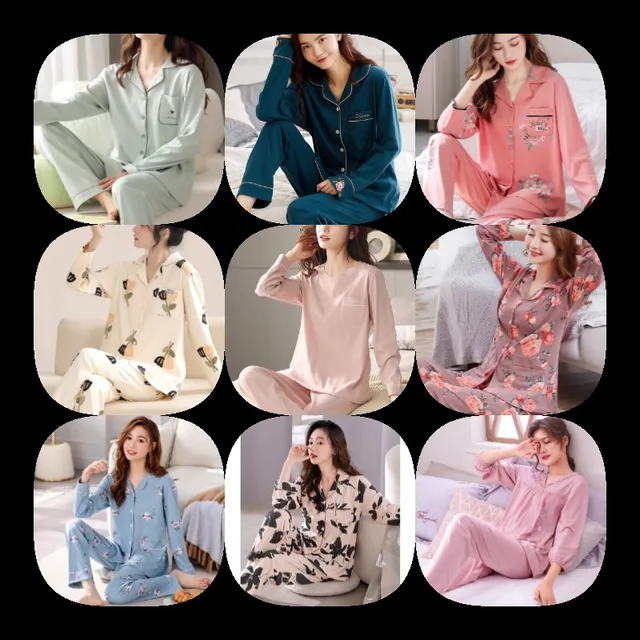 Women's printed Sleepwear Anti-bacterial women's warm sleepwear keep body heat Women's Sleepwear