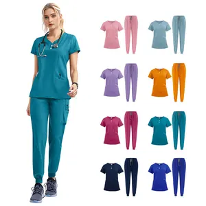 Wholesale Custom Scrubs Uniforms Sets with Logo for Women Medical Hospital Uniforms Scrubs Set