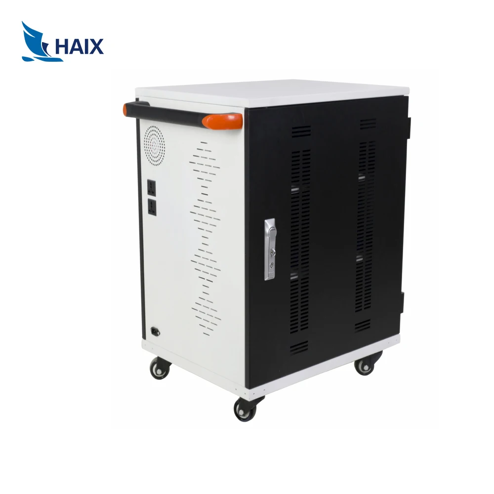 Haix 30 PCs Devices Tablet Charging Station Locker ipad Charging Cart Trolley for Schools