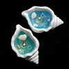 Conch scented candle blue