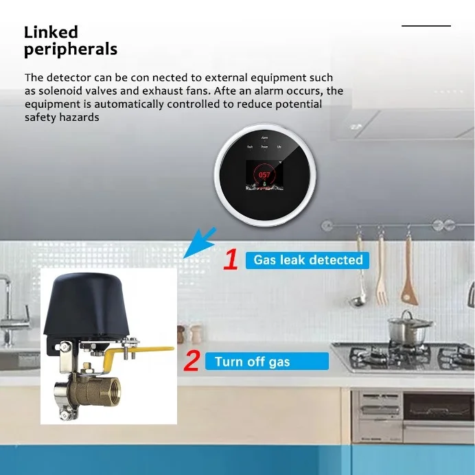 QORVA -Alarme gaz WiFi, détecteur de gaz combustible à brancher QORVA -Alarme gaz WiFi, détecteur de gaz combustible à brancher