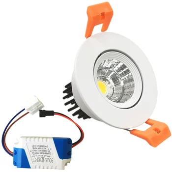 The New Dimmable 3w Cob Led 60 Beam Angle Downlight Directional Recessed 2in (51mm) Ceiling Light