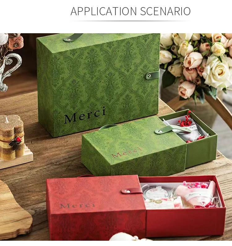 Luxury Slide Drawer Wedding Favor Wig Boxes Custom Logo Packaging