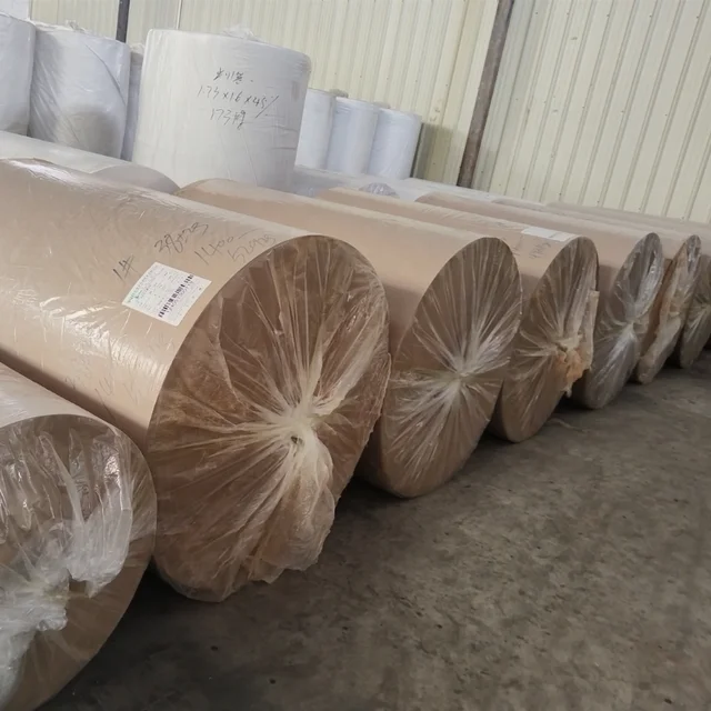 Big Mother Jumbo Rolls of  Brown Color Hand Towel Roll  00% Recycled Paper  Parent Jumbo Roll for Making M-fold Paper