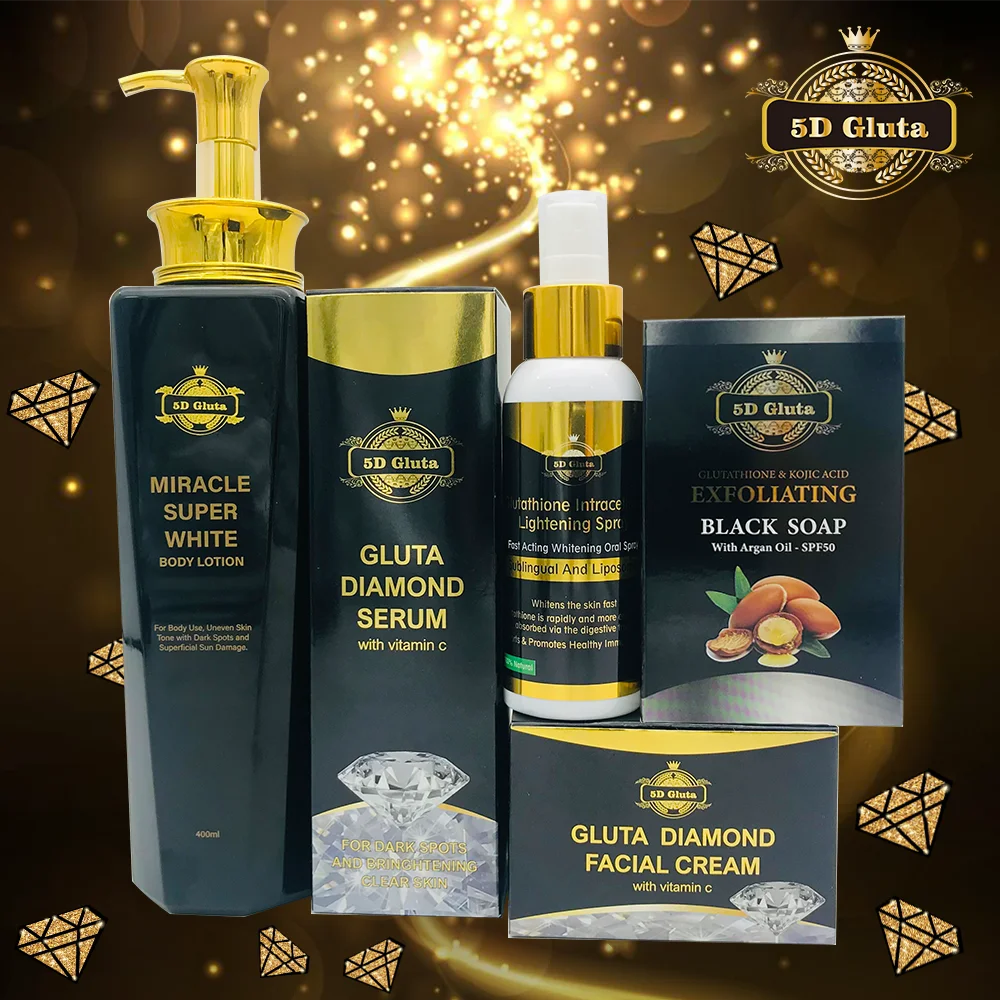 Private Label L-glutathione Skin Care Set Brightening Body Lotion Super Miracle White Serum Glutathione Whitening Skin Care Set