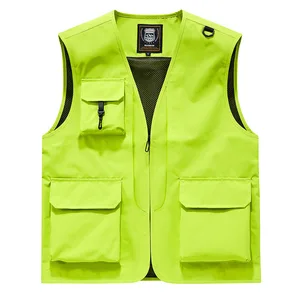 2026 New Men's Summer Photographic Vest Outdoor Multi-Pocket Waterproof Quick-Drying Large Size Casual Canvas Outer Wear