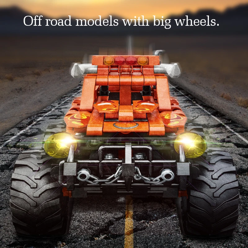 WOMA TOYS 2023 Kids Assembly Technic Sports Car Boy DIY Mechanical Gear Technical Pull Back Car Building Block Brick Gift Toy