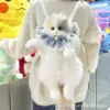 Calico cat-blue scarf