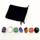 Gems Natural Stone Irregular 7 Chakra Quartz Gems Spiritual Healing Yoga 7 Chakras Stone Sets For Cheap
