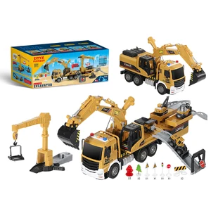 ITTL Engineering Trailer Truck Model Construction Vehicle Toy Plastic Other Trucks Toy with Music and Light