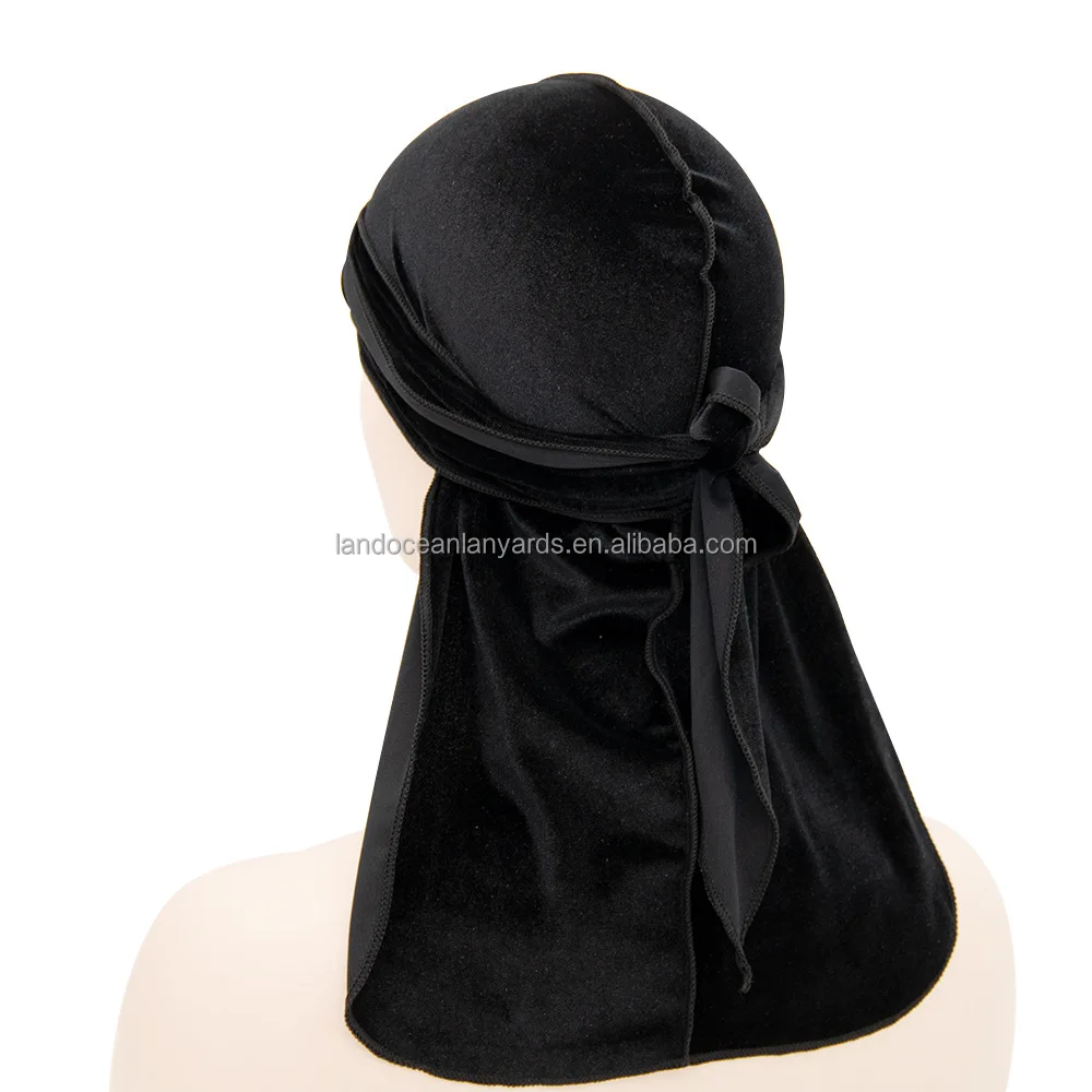 Snatched Flames Velvet Du-Rag-Premium Quality-Wave Cap Long Straps