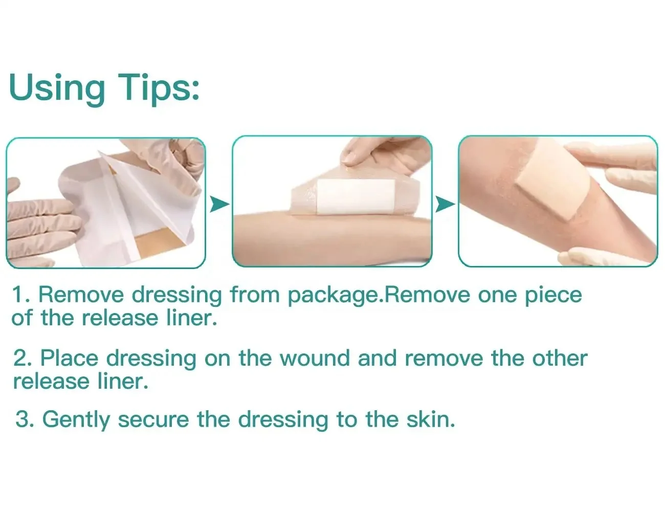 Waterproof Adhesive Silicone Foam Wound Dressing With Border For Bed