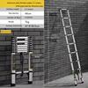 Escalera Telescópica de Aluminio Extendida y Reforzada de 3.5M