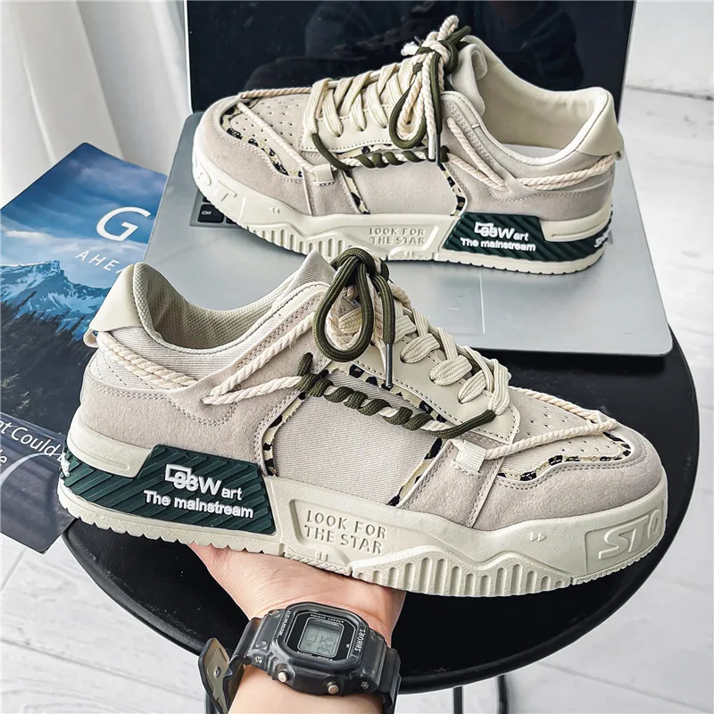 Men's Shoes Autumn New Breathable Small White Trend All-match Non-slip Sports Shoes Men's Casual Light Board Shoes