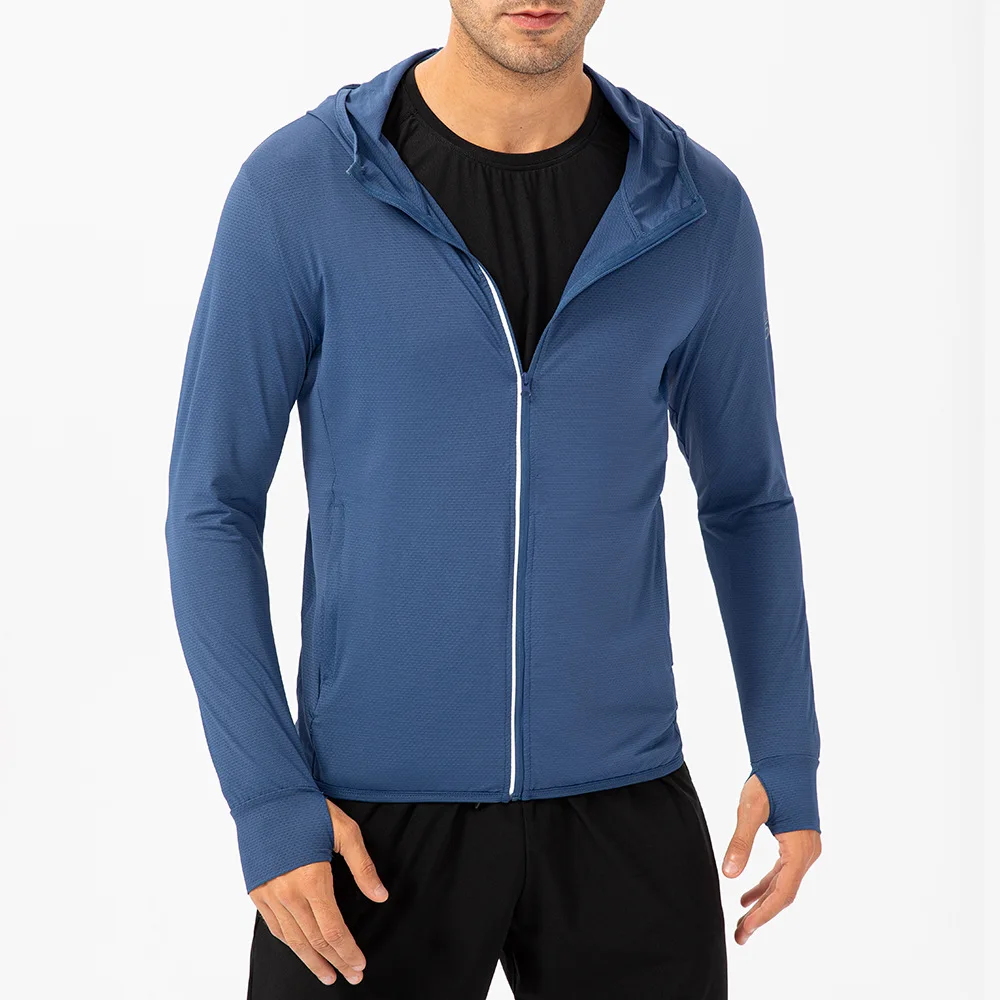 UPF 50+ Mens GYM Fiess Clothing Running Sports Tracksuits Compression Long Sleeve Shirts Blank Zipper Jacket172_voghion.com