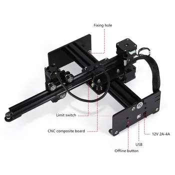 Neje Mester 2S 20W Metszet Gép Nyomtató Cnc Router Diy Eszköz Lightburn