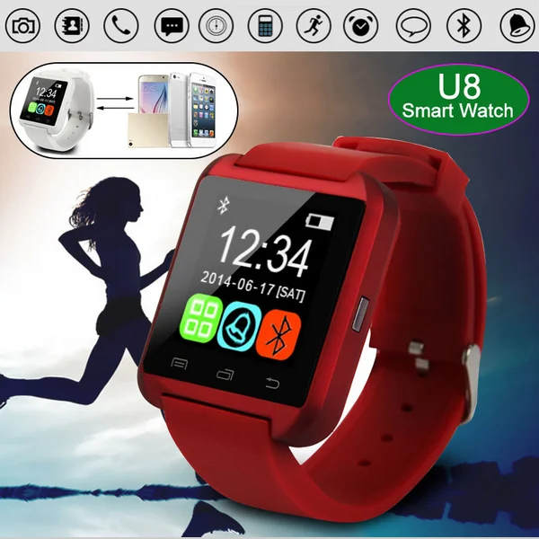 u8 smartwatch red