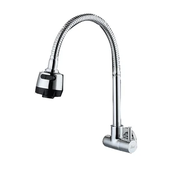 Competitive price wall mounted single handle chrome kitchen faucet flexible kitchen sink water tap