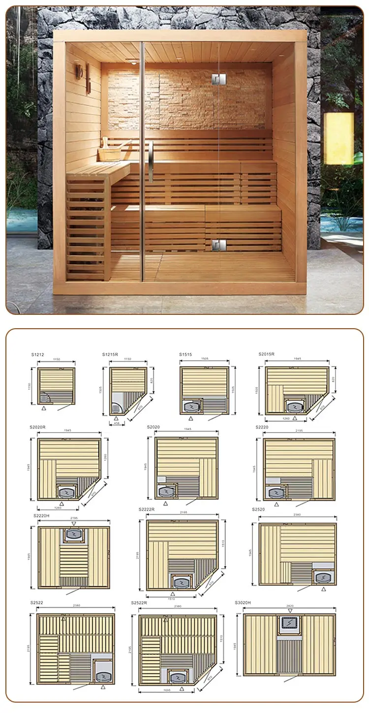 Picture Idea: Wooden Traditional Sauna And Steam Room For Home Use Indoor