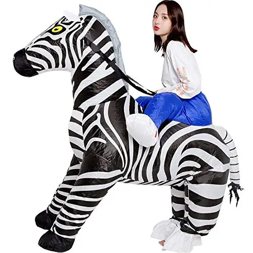 Lovely Simulation Animal Zebra Plush Toy Large Stuffed Ridable Horse Doll  for Children Gift
