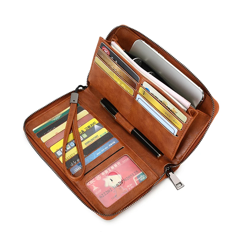 Leather Wallet Cartera Rfid Amazon Woman Rfid Blocking Wallet Pu