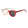 C6 light yellow tint-rouge red frame-color-changing gray lenses