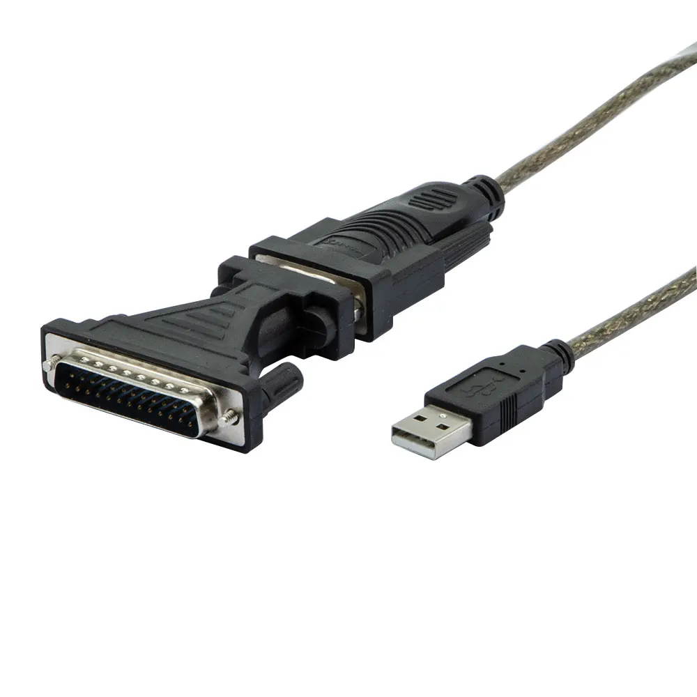 USB to RS232 Serial Port Cable Industrial Grade DB25 Pin Serial Port ...