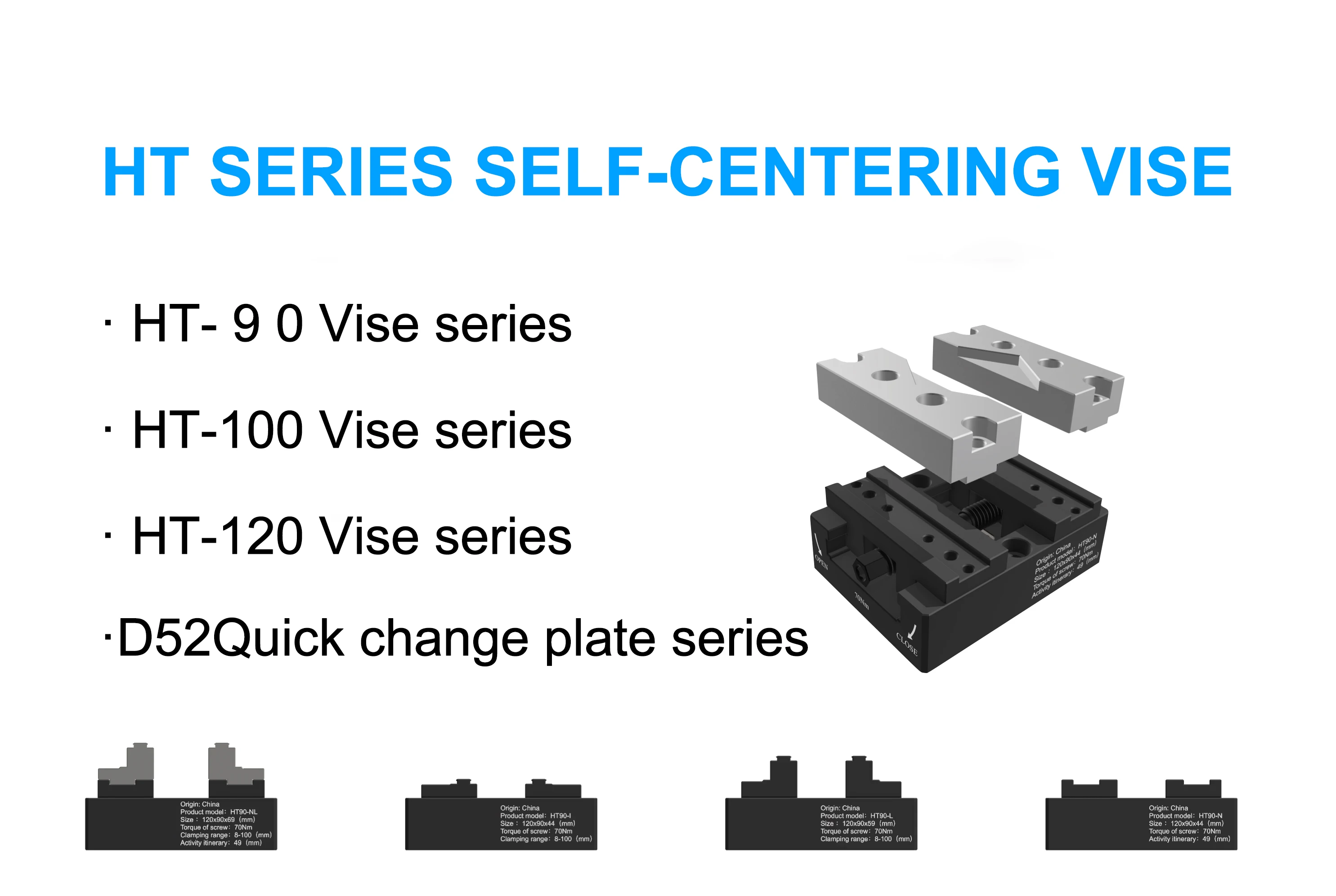 Five-axis Self-centering Vise Two-way Centering Precision Vise Clamp ...
