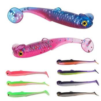 TGD New Arrival 6cm 1.3g Soft Fishing Lure Luminous Paddle Tail Double Colors for Saltwater Fish & Sea Bass – Soft Lure – view 2