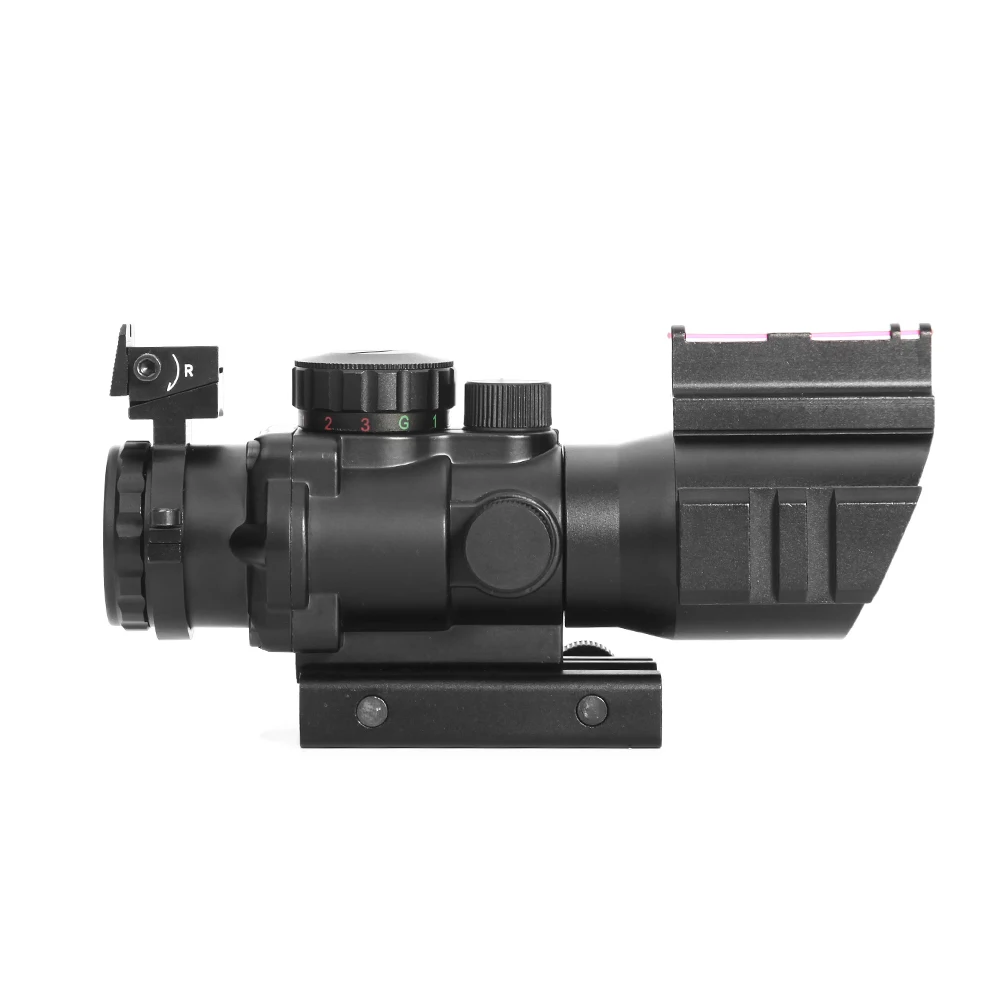 Factory Sale 4x32 Hunting Scope  Fiber Sight Red Green Blue Illuminated Optical Sight