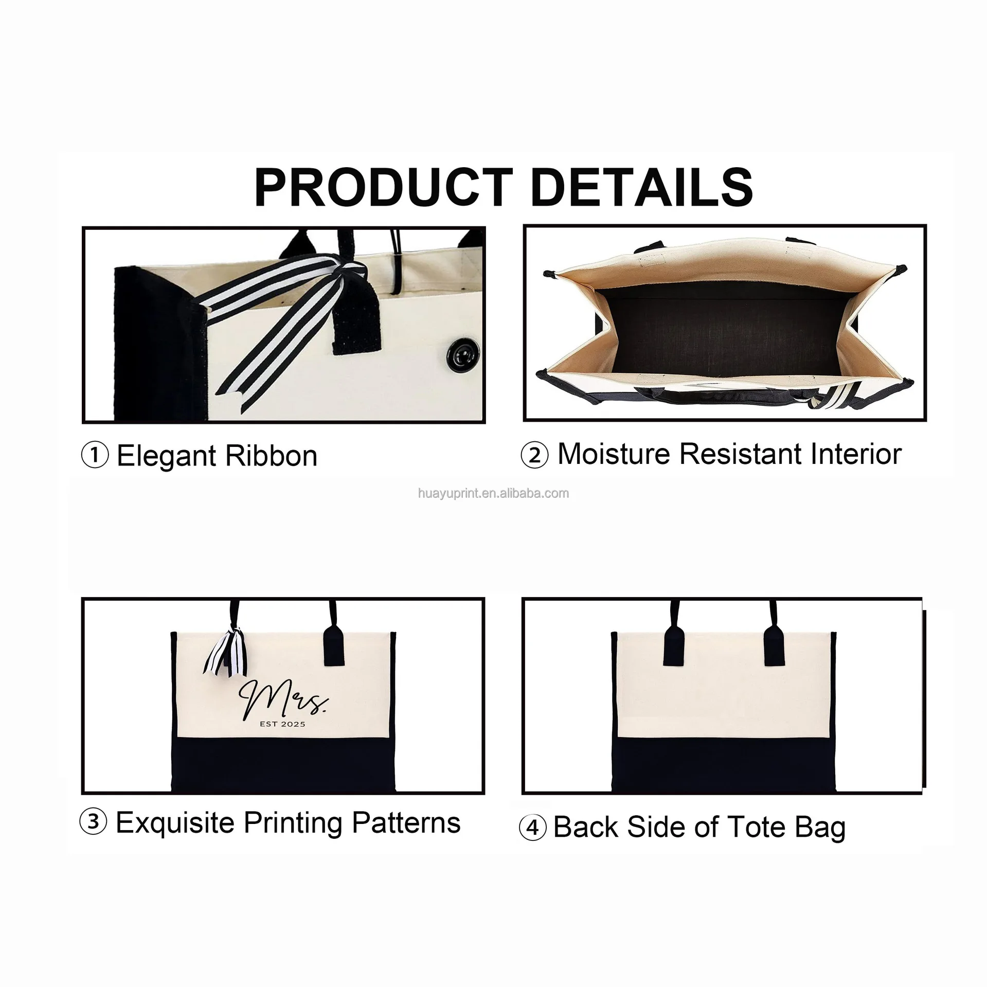 Red Christmas Decorations Gifts Canvas Multi-Colorful Shoulder Tote Bag High Aesthetic Value Waterproof Storage Travel details