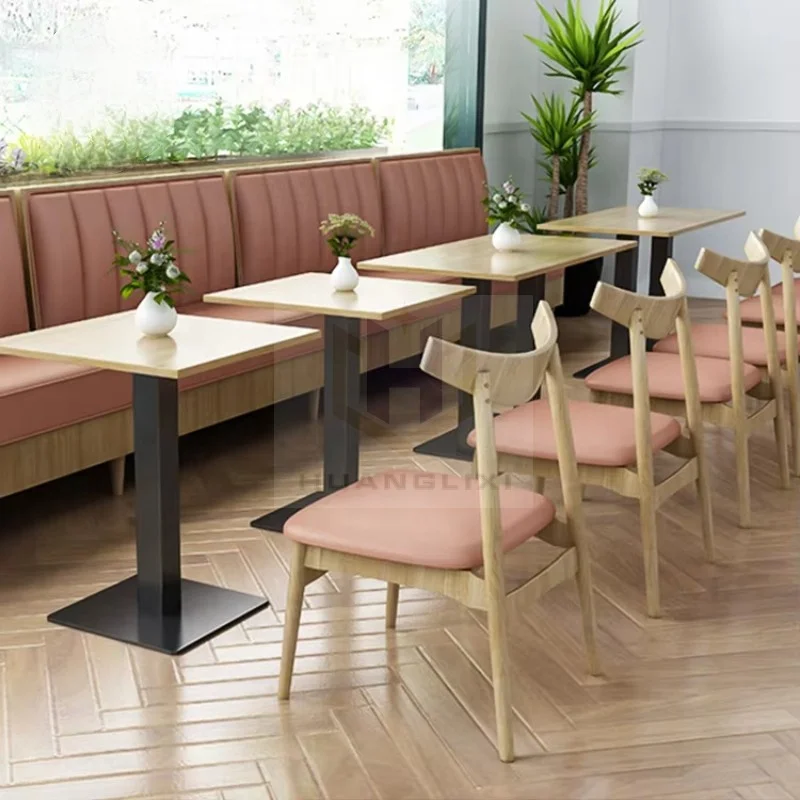 Modern Restaurant Furniture Set Wood Chairs Tables for Dining