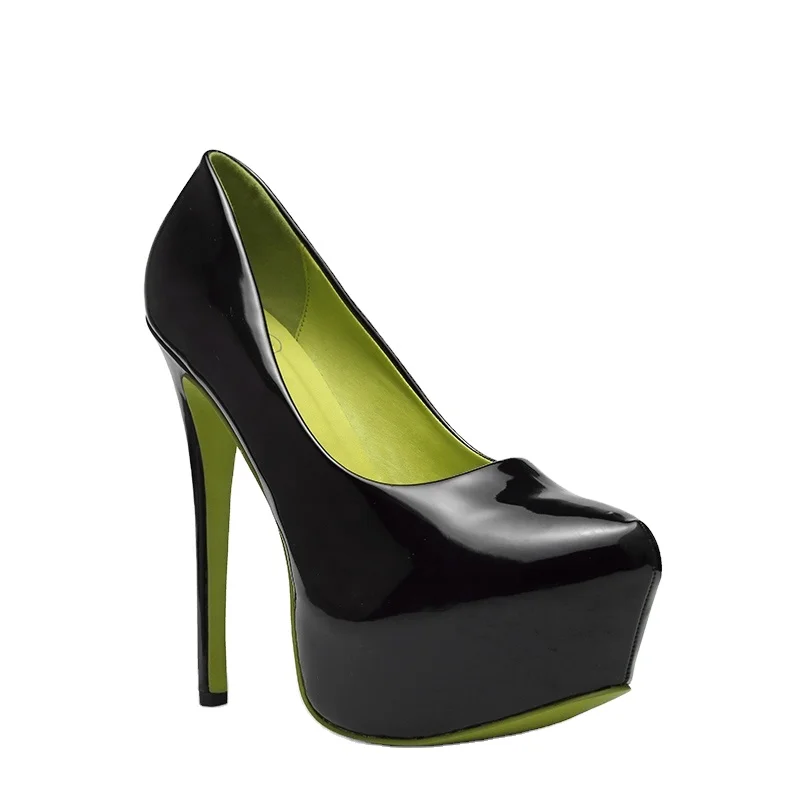 Big Size Ladies Shoes 17 cm Stripper High Heels Party Dress Shoes Platform  Pumps Close-toe Slip-on Shoes for Women