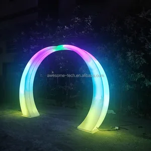 Outdoor Multi-Color LED Arch Light-Energy-Saving Christmas Wedding Festival Decoration Remote Control Lithium Battery (IP65