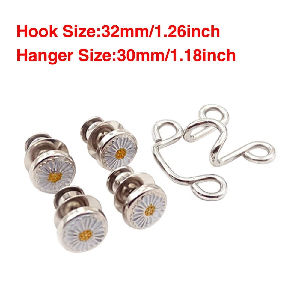 2 шт. многоразовые регулируемые джинсовые пуговицы с крючком для брюк