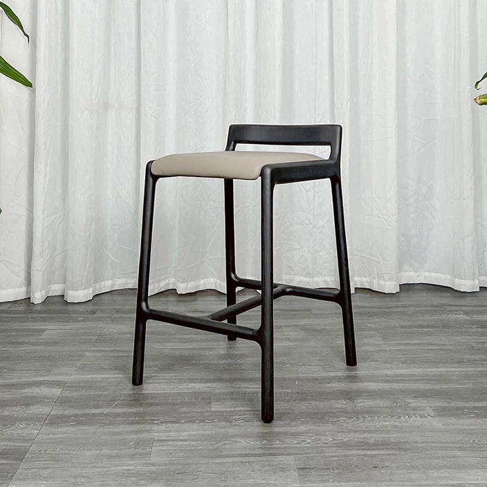 Sillas De Bar Твердые ножки из ясеня кожаный барный стул стойка для кафе отеля кухни ресторана высокий стулья