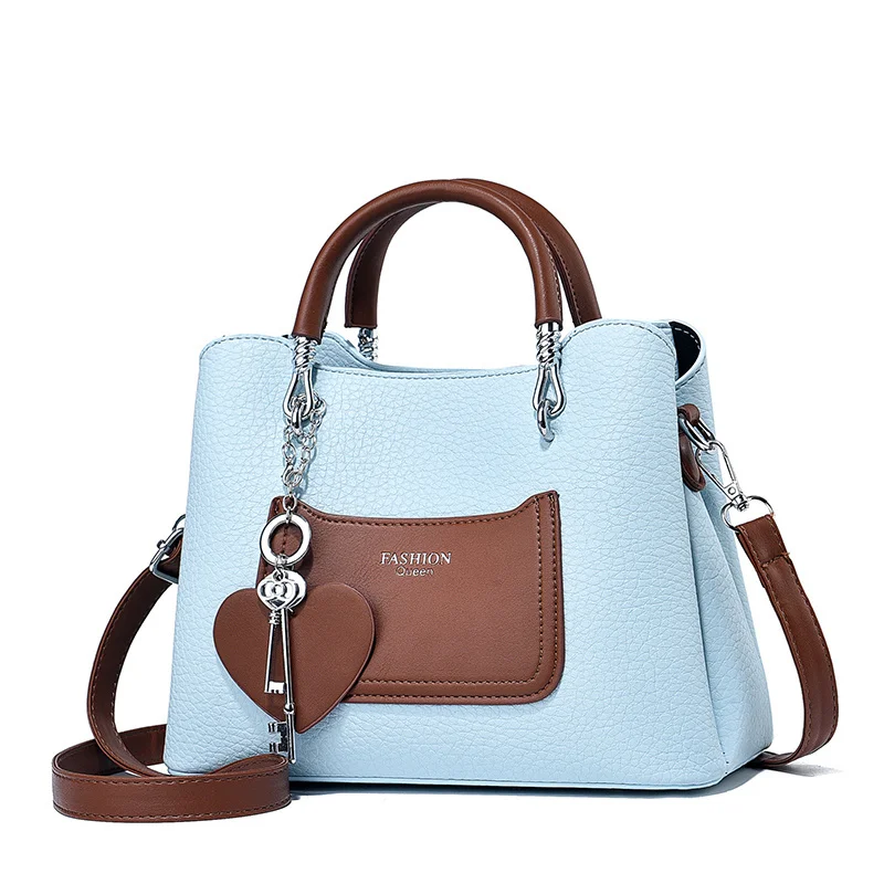 Contrast Color New Middle Aged Mom 2026 Fashion Large Capacity Versatile Casual Retro Women's Shoulder Bag