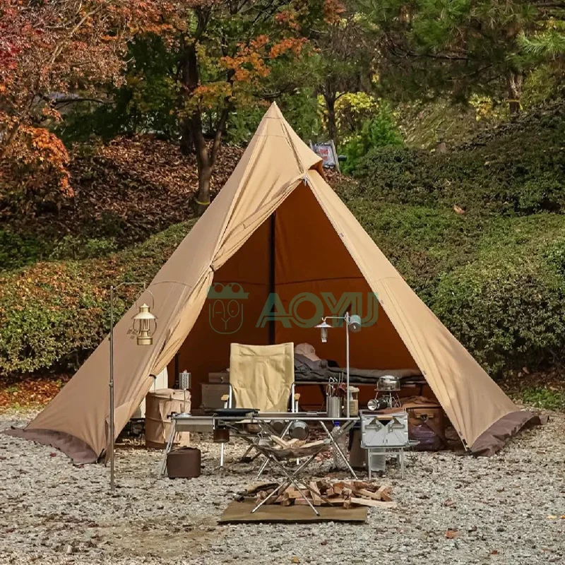 Luxury Waterproof Glamping Safari Tent 5m Bell Tent, OEM/ODM