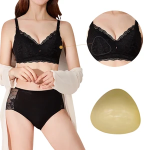 Fashion Bikini Swimwear Strapless Insert Bra Double-Sided Adhesive Chest Pads Sponge Triangle Nipple Cover Push-Up Nipple Breast