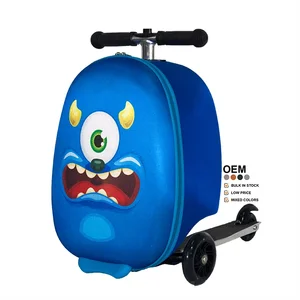 Luggage Kids Suitcase Corporate Promotional Personalized Gift Items Children Kick Bag Travel Kids Scooter Rideable Luggage