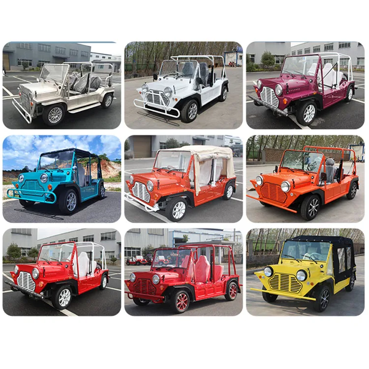 Rainbow 4 Passengers Lithium Iron Phosphate Battery AC Motor Four Seat Gas Mini Moke Jeep Style