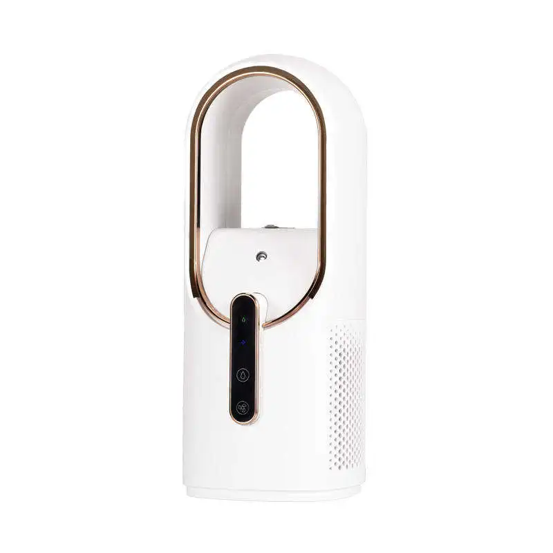 Leafless Fan Mini Air Conditioner Portable USB Rechargeable Water-cooled Air Conditioner Household Spray Humidifying Air Cooler_voghion.com