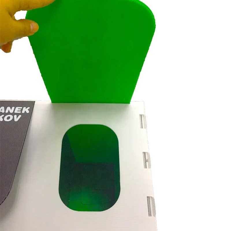 Stylish Green Yellow Red Black Recycle Bin 4 Compartments Plastic Corrugated Trash and Recycling Bin Set